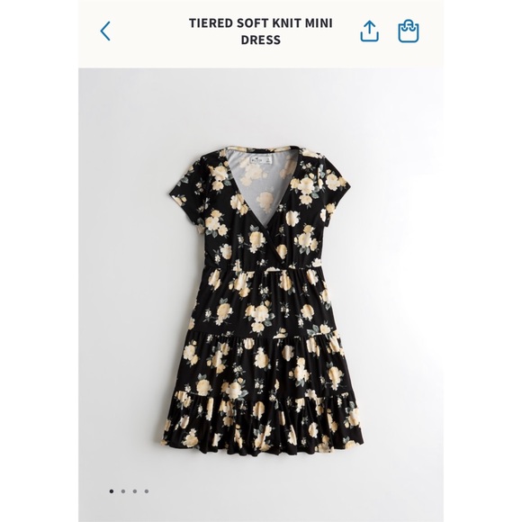 Hollister Tiered Soft Knit Mini Dress 
